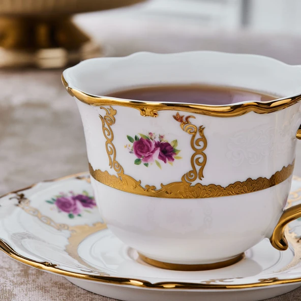 Karaca Royal Bone Elizabeth 2 Kişilik Çay Fincanı - Resim 4