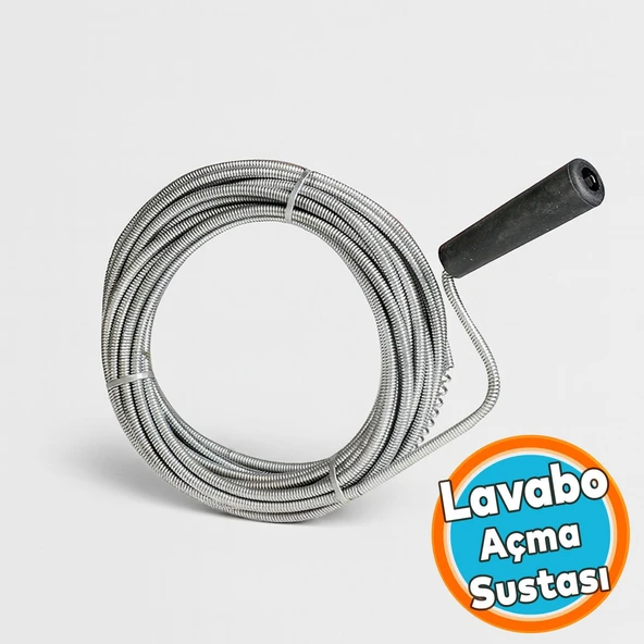 Lavabo Sifon Klozet Gider Açma Teli Tıkanıklık Giderici 5 Metre ürün görseli 1