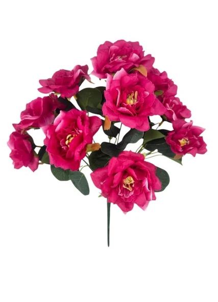 Yapay Çiçek Fuşya 10lu Gül Demeti 40*30cm - Resim 2