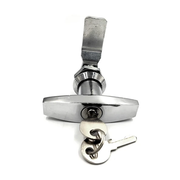 Mandallı Kollu T Tipli Dolap Çekmece Kilidi 2 Anahtarlı Metal Mobilya Elektrik Pano Kilidi 1 Adet - Resim 5