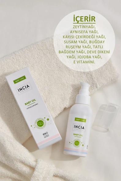 Incia Bebek Yağı Organik Jojoba Bakım ve Masaj Yağı Parafinsiz Bitkisel Vegan 110 ml - Resim 5
