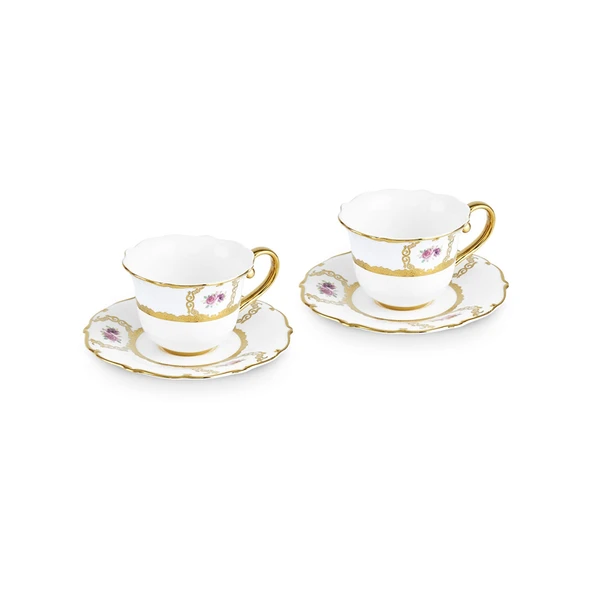 Karaca Royal Bone Elizabeth 2 Kişilik Çay Fincanı - Resim 6