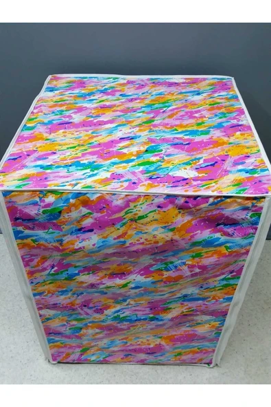 Çok Renkli Fermuarlı Çamaşır ve Kurutma Makinesi Örtüsü - Resim 4