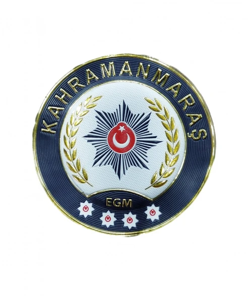 KARAMANMARAŞ Polis Kol Arması 3D Plastik TPU, Yeni Tip, Cırtlı, Standart Ölçü, 1.sınıf Kalite