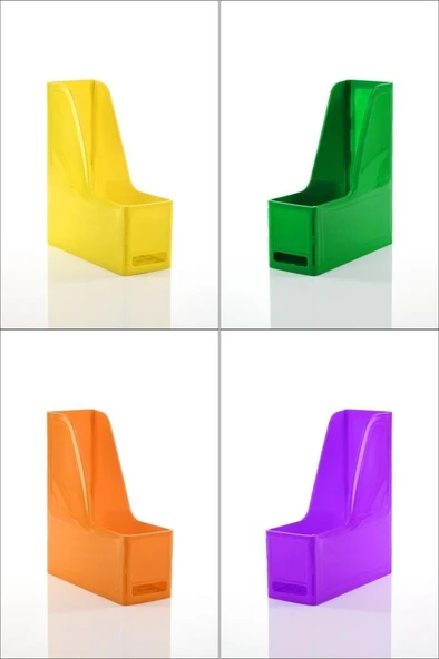 OPS Mg 101 Magazinlik 4'lü Set A4 Demonte Plastik Dikey Klasör Arşiv Kutusu Organizer Saklama ürün görseli 1