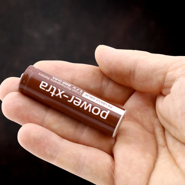 Kahverengi Şarjlı Batarya Pil 3.7V 1200mAh Li-Ion Uzun Ömürlü Yüksek Kapasite Şarj Edilir 18650-08LW - 3