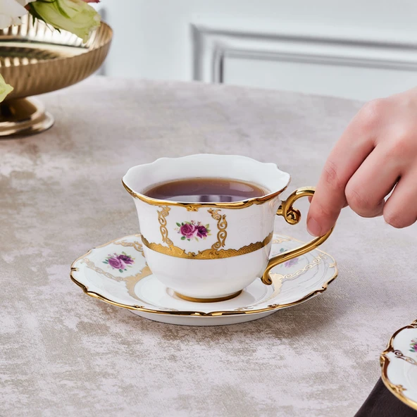 Karaca Royal Bone Elizabeth 2 Kişilik Çay Fincanı - Resim 5