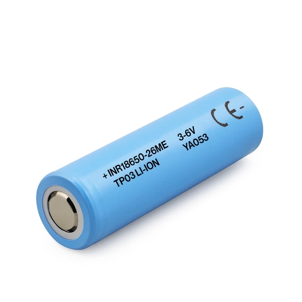 Açık Mavi Şarjlı Batarya Pil 3.6V 2600mAh Li-Ion Uzun Ömürlü Yüksek Kapasite Şarj Edilir 18650-26ME