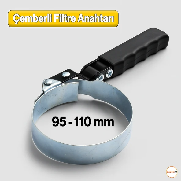 Çemberli Yağ Filtresi Anahtarı Mafsallı Kaymaz Saplı 95 110 mm CR-V Çelik Otomobil Araba Araç Bakım - Resim 2