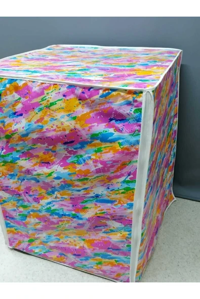 Çok Renkli Fermuarlı Çamaşır ve Kurutma Makinesi Örtüsü - Resim 3