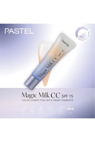 Pastel Magic Milk CC SPF 15 - Cilt Tonu Eşitleyici SPF 15 CC Krem 50 Light Medium - 8
