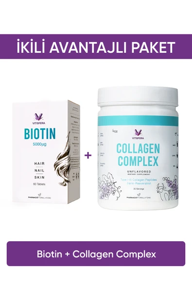 İkili Avantajlı Paket 4 (Biotin + Collagen Complex) ürün görseli 1