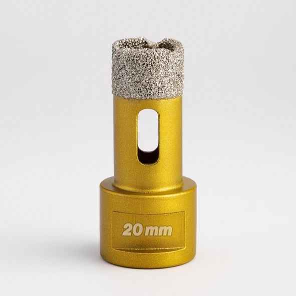 Granit Seramik Mermer Fayans Delme Ucu 20 mm Elmas Kaplama Matkap Uyumlu Dayanıklı Kaliteli Kesici - Resim 6