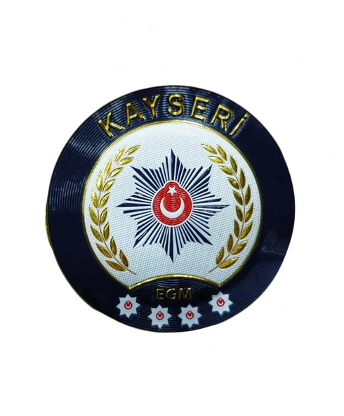 KAYSERİ Polis Kol Arması 3D Plastik TPU, Yeni Tip, Cırtlı, Standart Ölçü, 1.sınıf Kalite ürün görseli