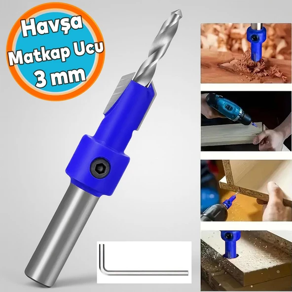 Ahşap Açma Havşa Matkap Ucu 3 mm Havşalı ürün görseli