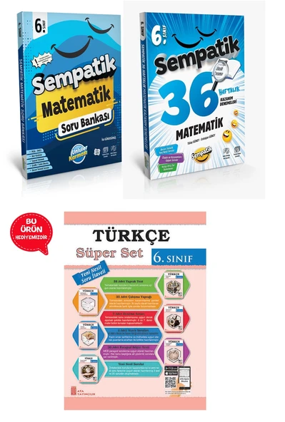 6.Sınıf Maarif Model Matematik Sempatik Soru Bankası +36 Haftalık Sempatik Deneme Seti 2025-2026 ürün görseli 1
