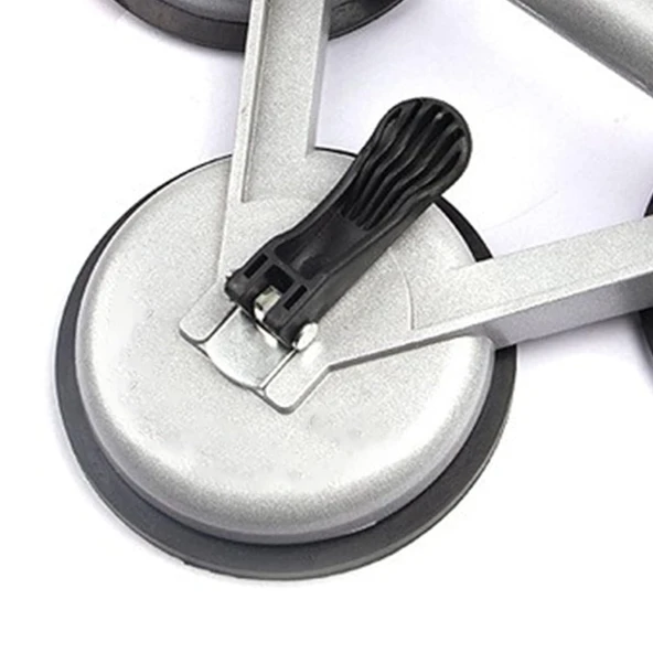 Alüminyum Vakumlu 3'lü Cam Vantuzu Cam Fayans Ahşap Metal Taşıma Kaporta Göçük Düzeltme Aparatı Üçlü - Resim 3