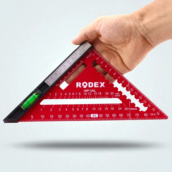 Alüminyum Üçgen Cetvel Marangoz Gönye Metal Gövde Açılı Ölçüm Ahşap Hassas Gönye 170 mm 17 cm - 2