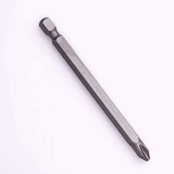 Manyetik Uzun Bits Bit Ucu Yıldız Tornavida Uç Derin Vidalama İçin PH2 100 Mm 10 Cm Çelik CR-V Uç - Resim 5