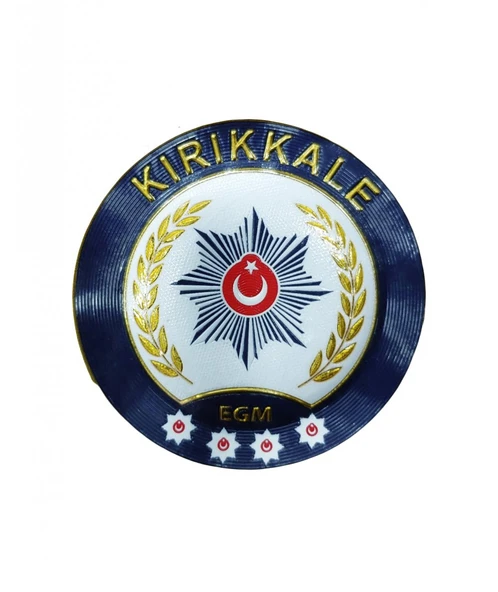 KIRKKALE Polis Kol Arması 3D Plastik TPU, Yeni Tip, Cırtlı, Standart Ölçü, 1.sınıf Kalite
