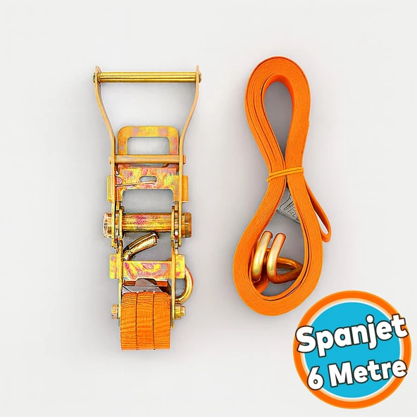 Sonsuz Gırgır Spanzet Yük Gerdirme Halat Eşya Sabitleme Sapan Yük Taşıma Kayışı Kamyoncu İpi 6 Metre ürün görseli