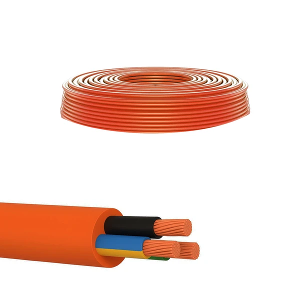 %100 Bakır Çok Telli 3x2.5 mm (10 Metre) Elektrik Kablosu Turuncu Elektrikli Araç Şarj Uygun Uyumlu - 5