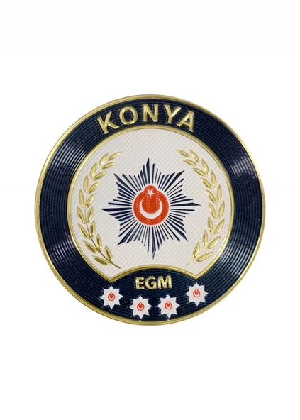KONYA Polis Kol Arması 3D Plastik TPU, Yeni Tip, Cırtlı, Standart Ölçü, 1.sınıf Kalite ürün görseli