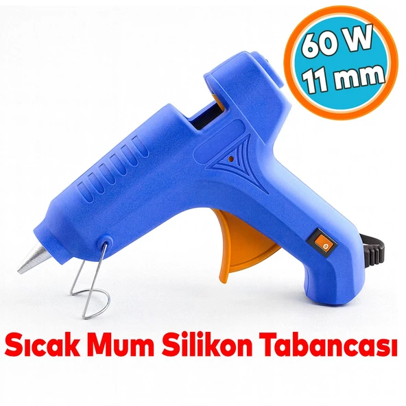 Sıcak İnce Mum Silikon Tabancası 11 mm 60W 190°C Hızlı Isınan Güçlü Yapıştırıcı Tabanca Ergonomik