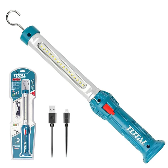 Şarjlı Askılı Mıknatıslı Led Lamba Çalışma Işığı 300 Lümen 3.5W Usb Şarjlı Lion Pil - Resim 6