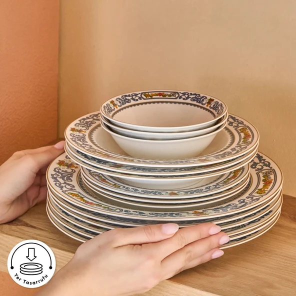 Karaca Forever Bone Vase 24 Parça 6 Kişilik Yemek Takımı - Resim 6