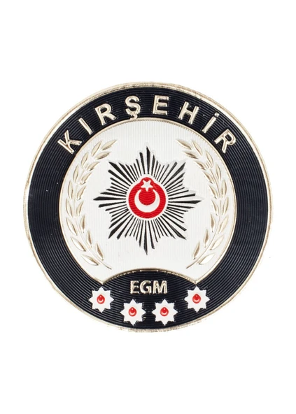 KIRŞEHİR Polis Kol Arması 3D Plastik TPU, Yeni Tip, Cırtlı, Standart Ölçü, 1.sınıf Kalite