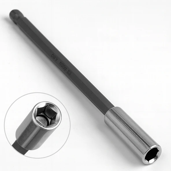 150 mm 1/4 Manyetik Uçlu Uzatma Aparatı Ucu Matkap Uzun Bits Bit Tutucu Vidalama El Aleti Çubuğu - Resim 3