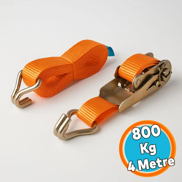 Spanzet Yük Gerdirme Eşya Sabitleme Halatı Cırcırlı Gırgır 800 kg 4 Metre SG27-4 Ratchet Strap ürün görseli
