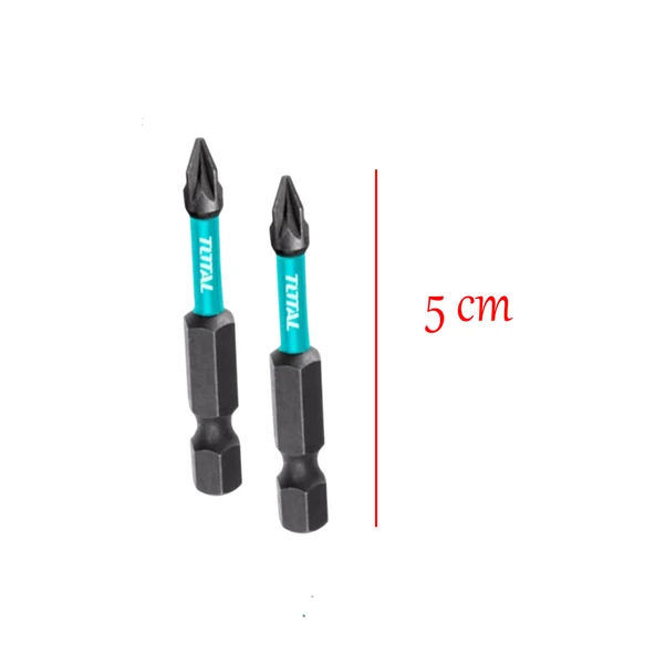 Mıknatıslı Bits Pz2 50 mm Vida Sökme 5 Cm Yıldız Matkap Vidalama Ucu S2 Çeliği Pozidriv Uç (2 Adet) - Resim 2