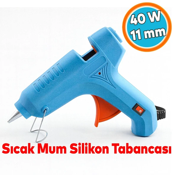 Sıcak İnce Mum Silikon Tabancası 11 mm 40W 190°C Hızlı Isınan Güçlü Yapıştırıcı Tabanca Ergonomik