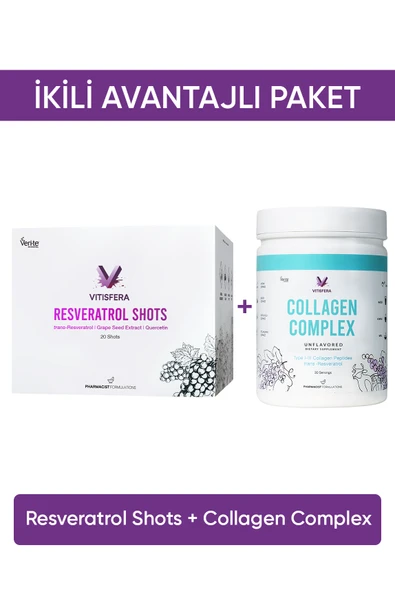 İkili Avantajlı Paket 2 (Resveratrol Shots + Collagen Complex) ürün görseli 1