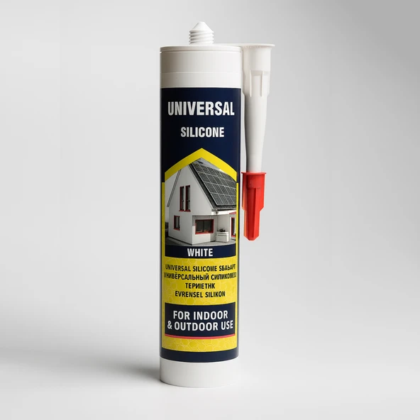 Universal Silikon  Genel Amaçlı 280 ml İç Dış Mekan Kapı Pencere Uygun Su Geçirmez Sızdırmazlık Beyaz - Resim 3