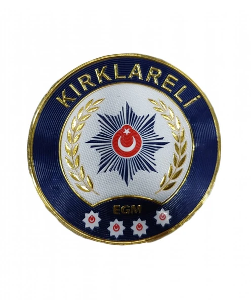 KIRKLARELİ Polis Kol Arması 3D Plastik TPU, Yeni Tip, Cırtlı, Standart Ölçü, 1.sınıf Kalite ürün görseli