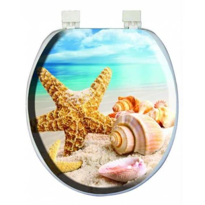 LÜKS DESENLİ YUMUŞAK KLOZET KAPAK PUF (5284) - Resim 2