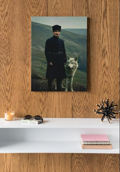 Atatürk Tablosu - Atatürk ve Bozkurt