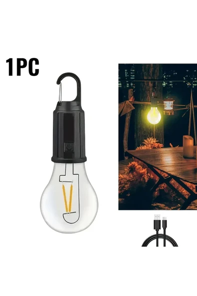 NACTUMU LED Şarj Edilebilir Kamp Lambası, Kancalı 3 Aydınlatma Modlu Çadır Lambası - 5