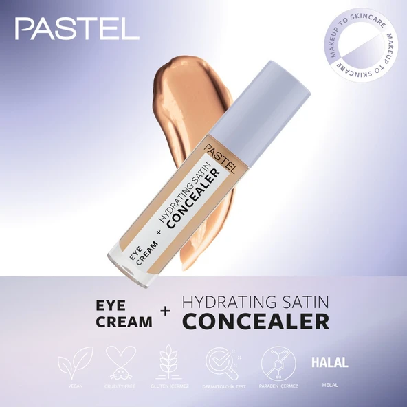 Pastel Eye Cream + Hydrating Satin Concealer 66 - Göz kremi + Göz Altı Kapatıcısı Deep Medium - 7