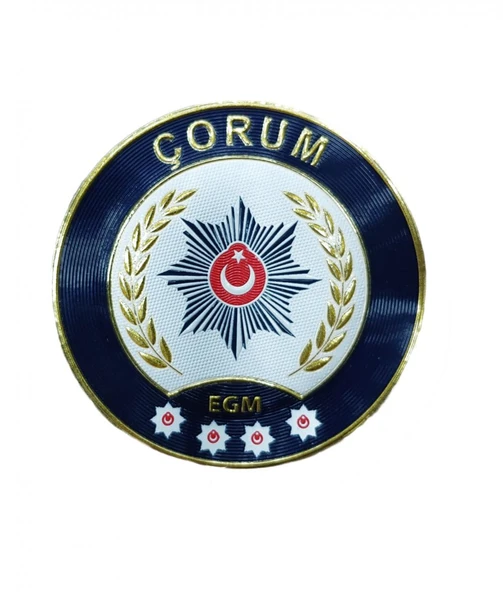 ÇORUM Polis Kol Arması 3D Plastik TPU, Yeni Tip, Cırtlı, Standart Ölçü, 1.sınıf Kalite ürün görseli