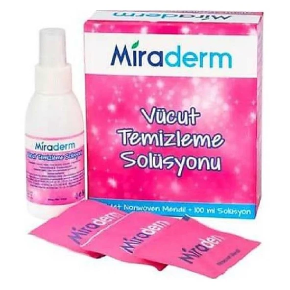 Miraderm Vücut Temizleme Losyonu 20 Yaprak + 100 ml Solüsyon ürün görseli