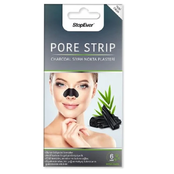 Stopever Charcoal Pore Strip Kömürlü Siyah Nokta Plasteri 6'lı ürün görseli