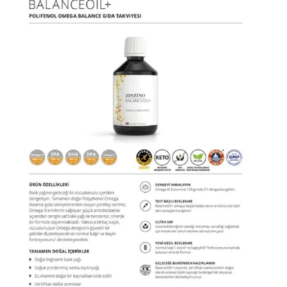 Zinzino Balanceoil + Omega 3 & Omega 9 & Vitamin D 100 ml - Resim 3