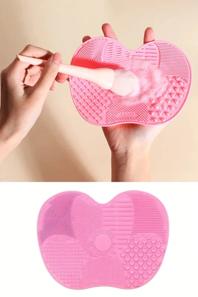 NACTUMU Silikon Makyaj Fırça Temizleme Matı, Kozmetik Fırça Temizleyici Ped