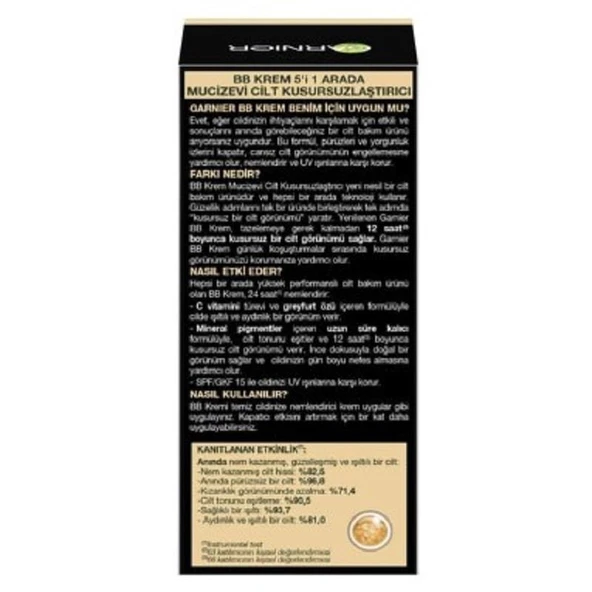 Garnier Skin Naturals BB Krem Çok Açık Ton 50 ml - Resim 3