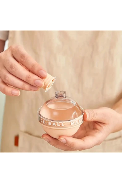 NACTUMU  Büyük Boy Hunili Altı Silikon Kolay Çıkabilen Küre Buzluk - 6