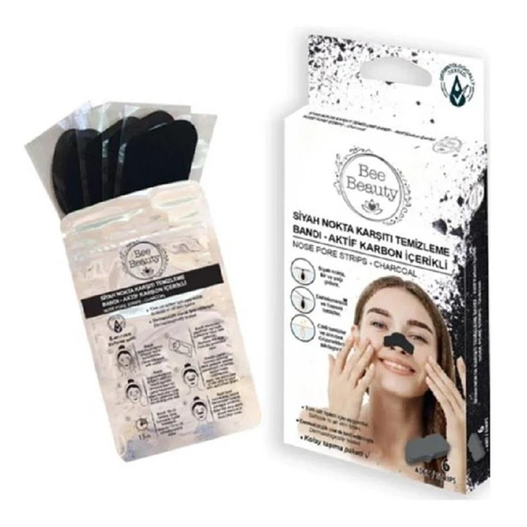 Bee Beauty Aktif Karbon Siyah Nokta Bandı 6'lı - Resim 2